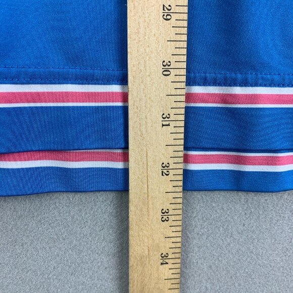 Footjoy Golf Polo Shirt Mens Extra Large Blue White Pink Striped‎ Saddlebrook - Picture 8 of 13